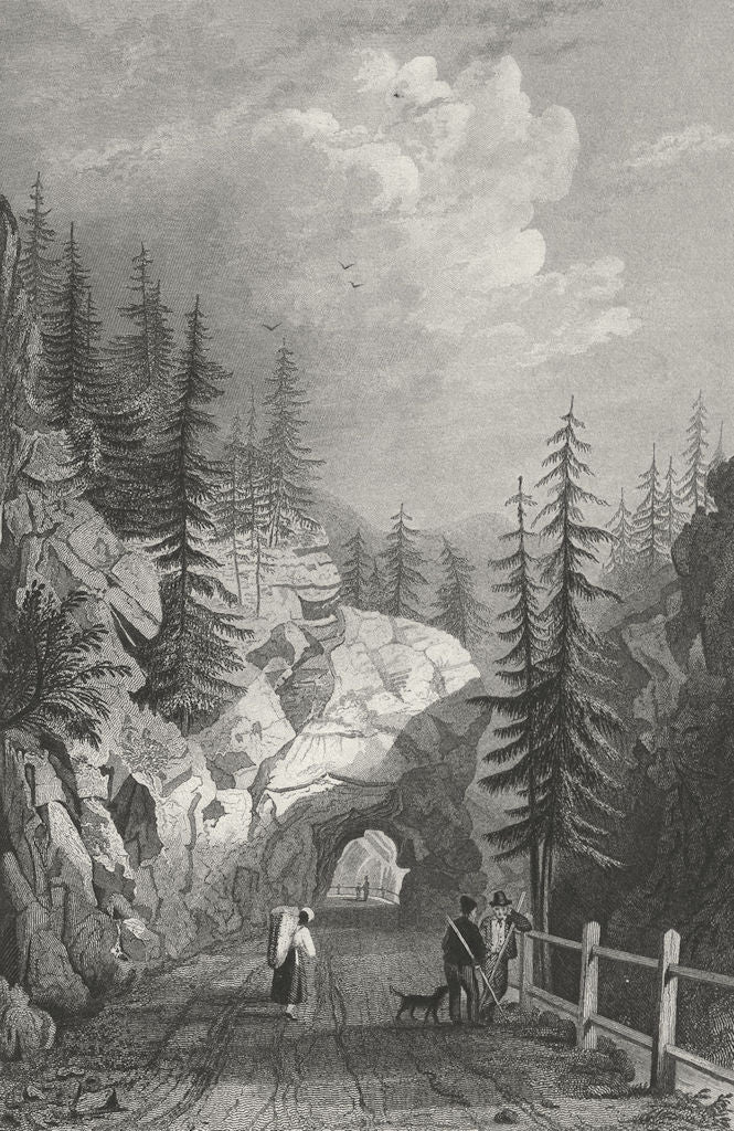 GERMANY. Tunnel of Rofflen. Tombleson 1830 old antique vintage print picture